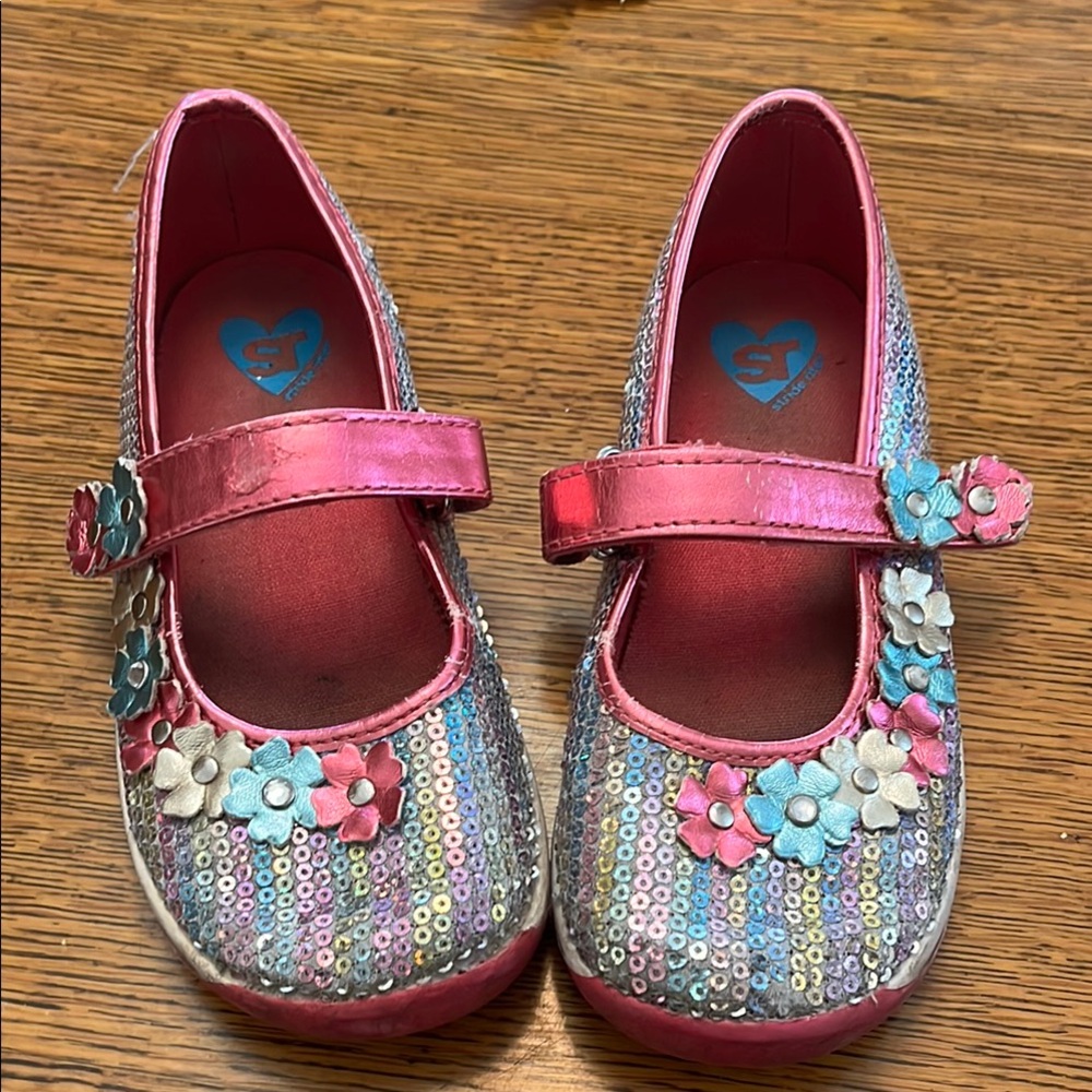 Colorful Kids' Sequin Mary Jane Shoes